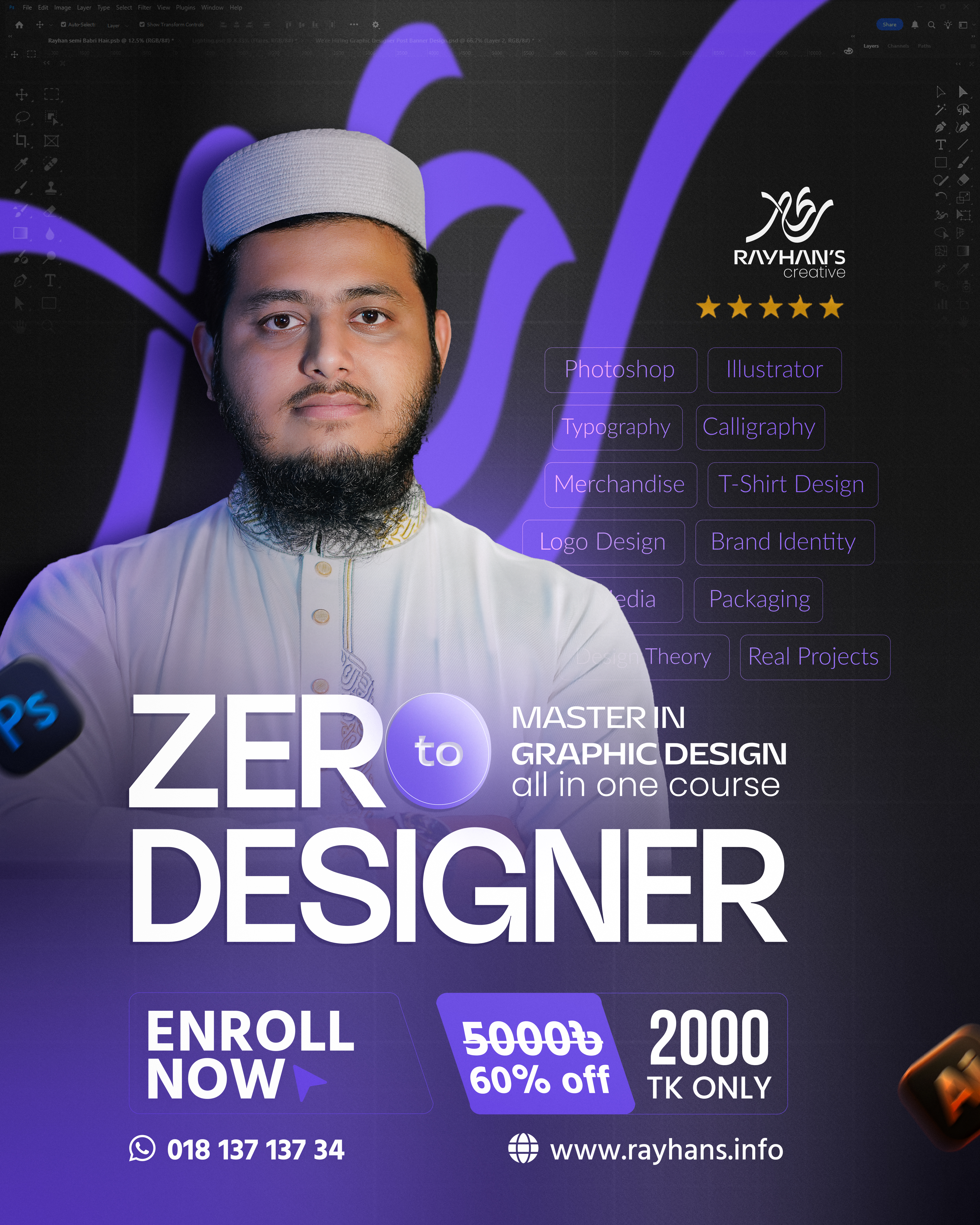 Zero to Designer | Master in Graphic Design | All in One Course